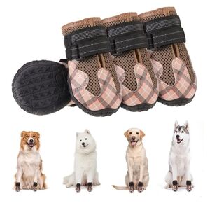 BEAUTYZOO n Dog Boots Paw Protector for Medium-Large Dogs
